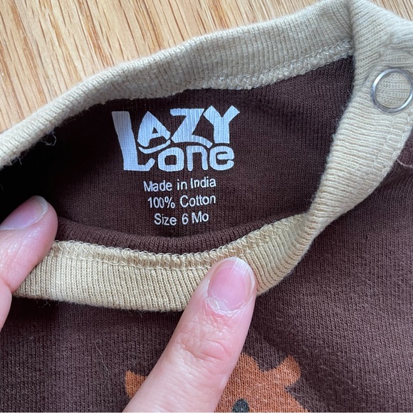 Lazy One bodysuits bundle moose/beaver/bear style brown & green. Size 6 months. - Picture 5 of 11